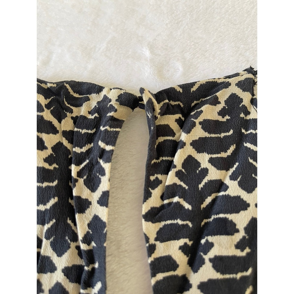 Madewell Silk Daylight Dress Size 2 Ikat Bloom Navy Cream Halter Fit Flare - Picture 15 of 15